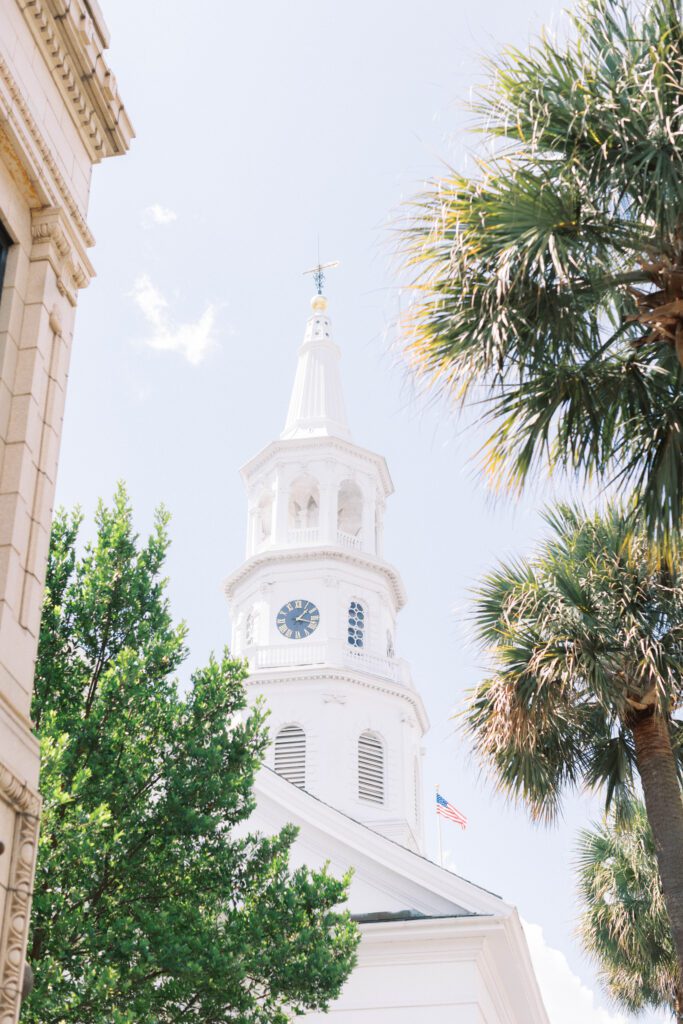 A church steeple in Charleston 