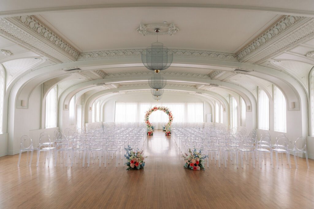 Wedding ceremony at the Cottonwood Hotel.
