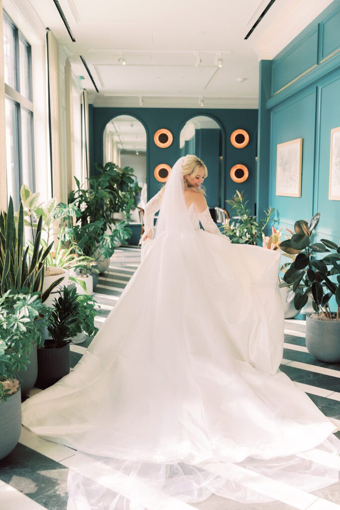 Bride in the hotel at her Wedding at the Cottonwood