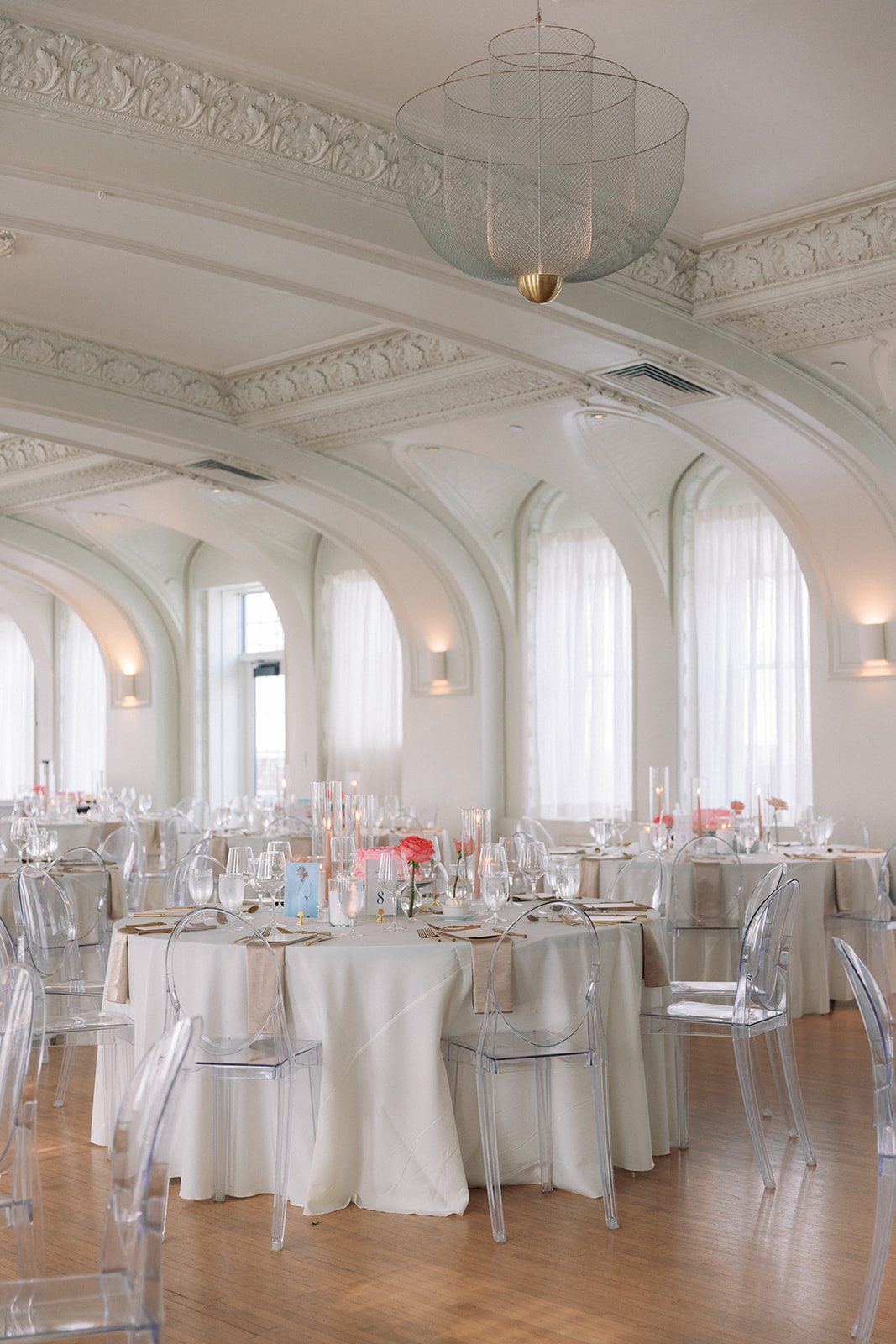 Reception decor for a wedding at the Cottonwood